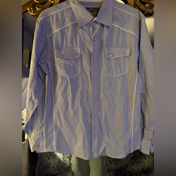 BKE Other - BKE Blue Striped Button-Up Shirt